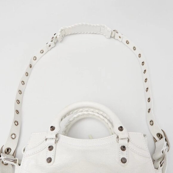 Balenciaga White Leather Neo Cagole XS Crossbody Bag - Picture 12 of 12